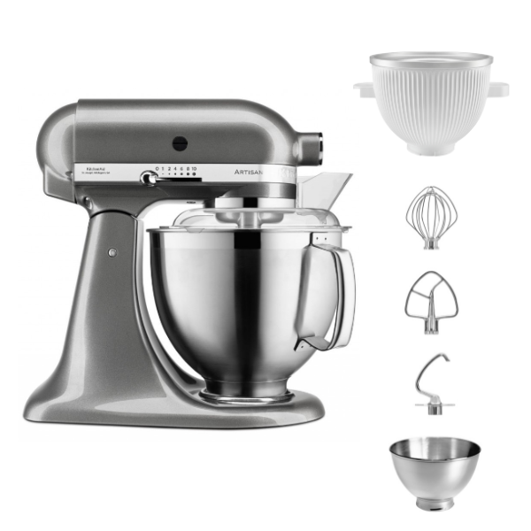 KitchenAid Artisan 5KSM185 Küchenmaschine 4,8 L Eiszubereiter Set